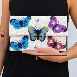 MOYNA NYC Embellished Butterfly Clutch - Multicolor